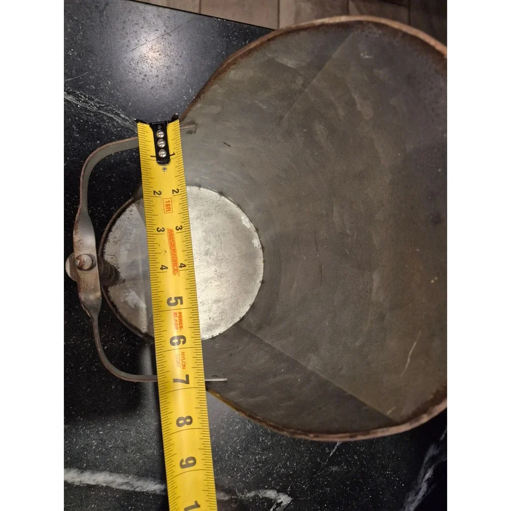 Vintage Galvanized Metal Ash Scoop Primitive Fireplace Coal Hod‎ Farmhouse Decor